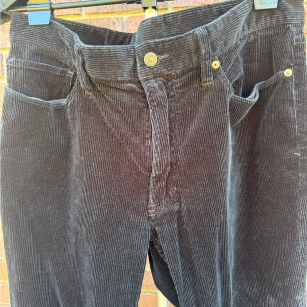 Polo Ralph Lauren Black Corduroy Pants Mens Size 34x32 Classic Straight EUC - Picture 3 of 13